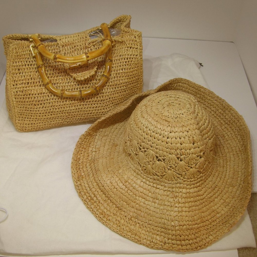 Maurizio Spataro Isabella Woven Straw beach combo